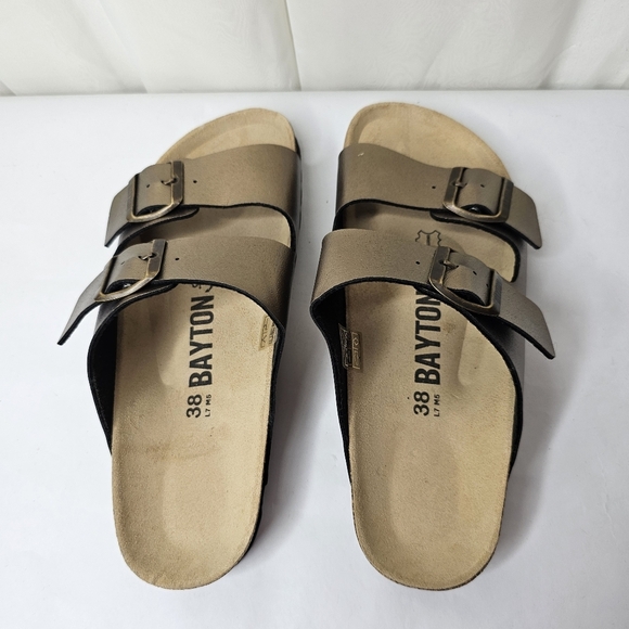 Bayton Klapki Atlas Metallic Bronze Sandal Slide Size 38 - Picture 7 of 9